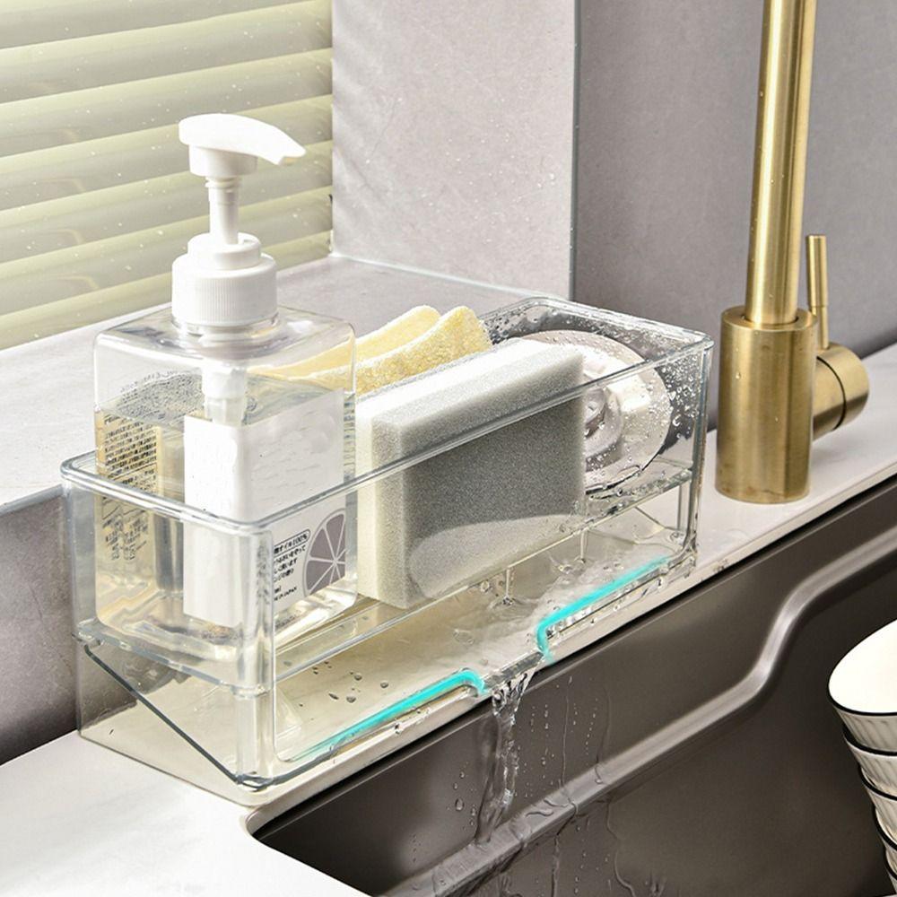 Large Size Self-draining Sink Shelf Rag Organizer Soap Basket  Bathroom Shampoo Shelves