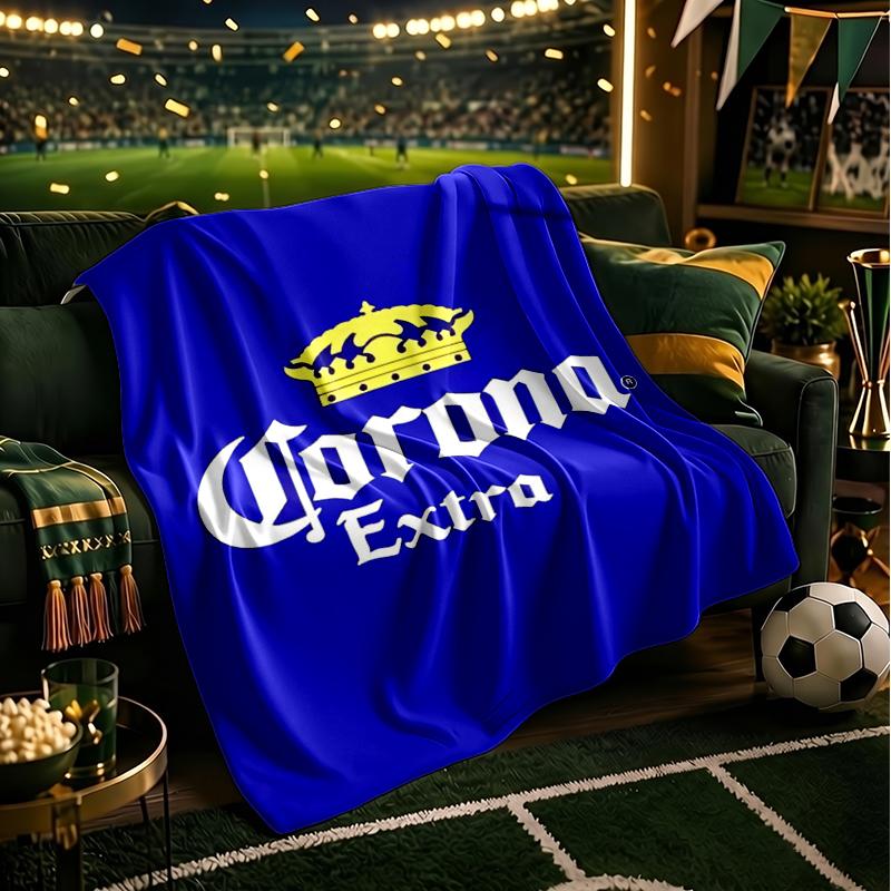 Corona Extra Blanket Flannel Throw for Sofa, Indoor, Camping, Living Room, Office, Chair, And Bed Soft Birthday Gift