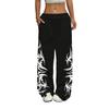 Spodnie dresowe sportowe Fitness Moda uliczna Hip Hop Retro Paski Casual Proste Szerokie Spodnie Męskie Modne Spodnie