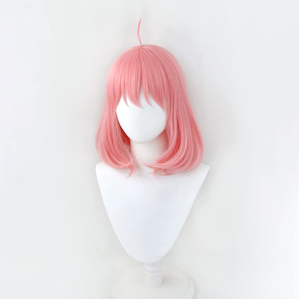 cosplay wig from in short to perfect for disguise 3 bonus and a memo pad Heat-resistant "Second Castle" pink, long, 35cm, + items net, hairpins,