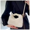 New plush messenger bag handbag texture fashion women's bag autumn and winter hair bag versatile niche chain handbag
