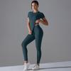 New T-shirt, Quick Drying Yoga Suit, Short Sleeved Slim Fit Fitness Top, Cover Up Shirt, Outdoor Running Sports Suit, Women's