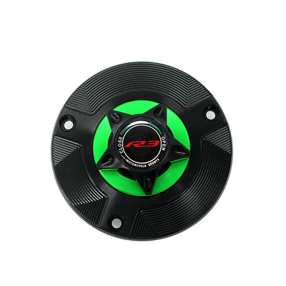 

ЛОГОТИП YZF-R3 Аксессуары для мотоциклов Крышка газового топливного бака Алюминий с ЧПУ для YAMAHA YZF R3 YZFR3 YZF-R3 зелёный