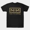Herren Schwarzes Print-T-Shirt Nine Inch Nails No-Cut Transferpapier Print Baumwoll-T-Shirt