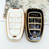 Soft Tpu Car Key Fob Protector Skin Case Cover For Hyundai Sonata Tucson Santa Fe Hybrid Nx4   Remote 6 Buttons Keychain
