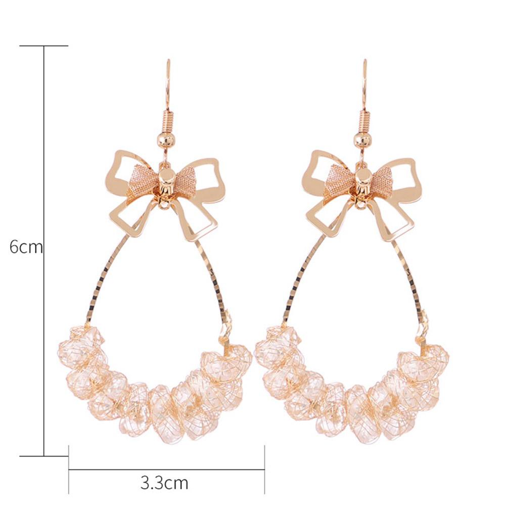 Fashion Elegant Pendant Long Alloy Woman Earring Jewelry(Golden CHB 595)