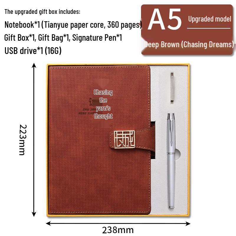 Custom Logo A5 Business Office Notebook Gift Set with 2025 Diary