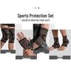 Breathable Sports Protective Gear Set: Knitted Wrist Brace, Elastic Ankle Brace, Cycling Knee Pads, Elbow Pads