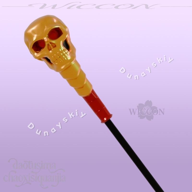 

Beelzebub Cosplay Props Anime Game Record of Ragnarok 3D Polylactic Acid Skull Staff 130cm Accessories Halloween Carnival Party One Size