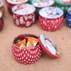 Decorations Metal Christmas Gift Candy Box Round Storage Xmas Durable Boxes
