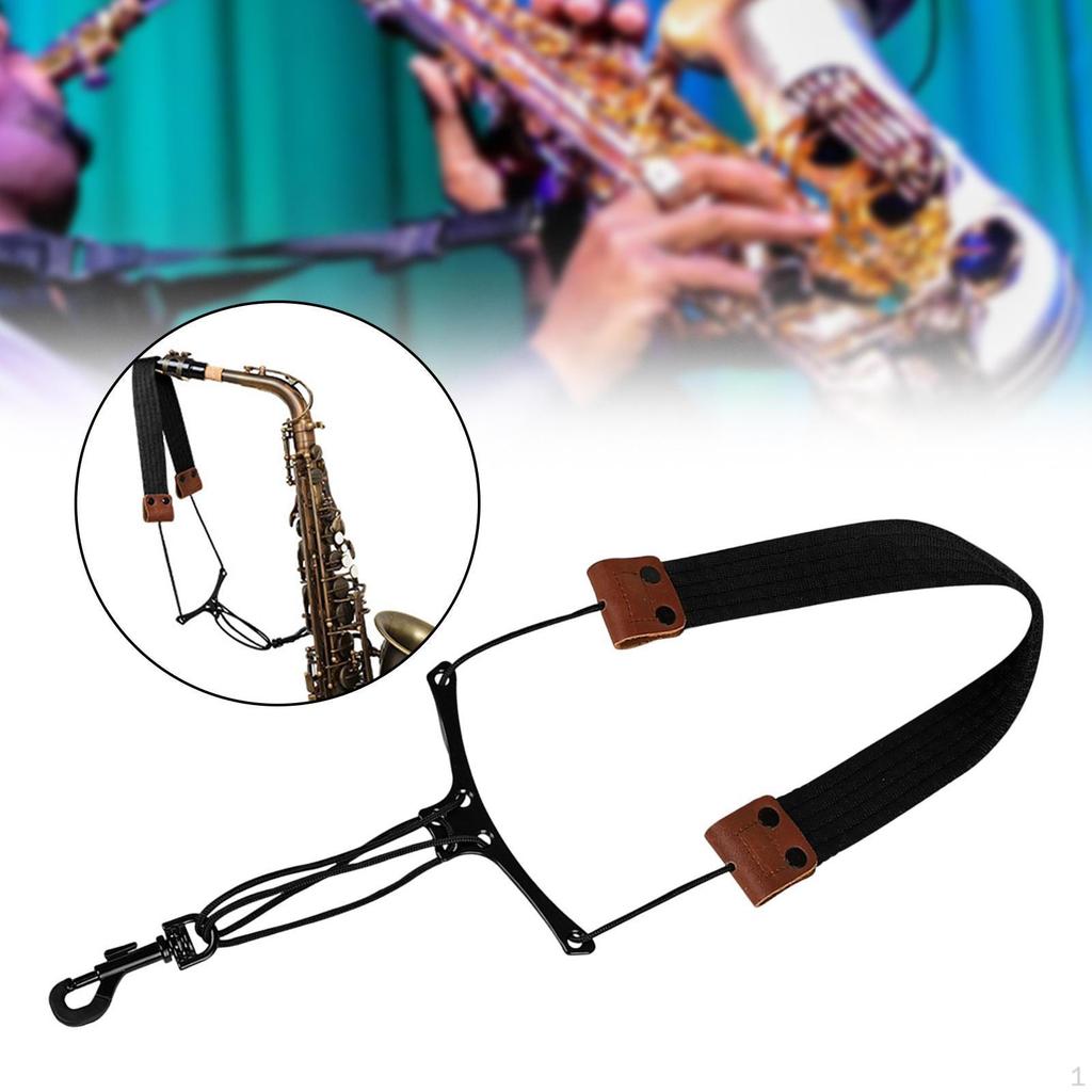 Saxophone Neck Strap Adjustable Premium Sturdy Supplies for Tenor Alto Baritone Gift Portable Sax