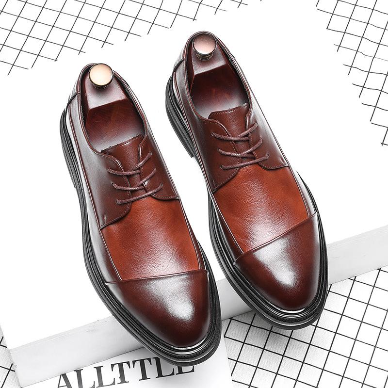 Youth British Korean version pointed leather shoes men's business dress trend breathable suit men's wedding shoes M22-G