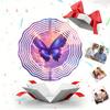 Colorful Metal Butterfly Wind Spinner with Floral Design for Outdoor Garden Yard Decor Hanging Windmill Infinite Rotation Home Decoration