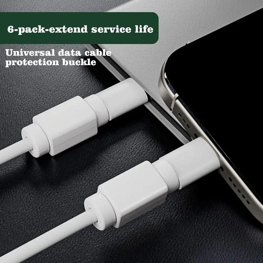 10Sets Universal Data Cable Protector Mini Anti-Breaking Cord Protective Cover Plastic Wire Protective Sleeve For Mobile Phone