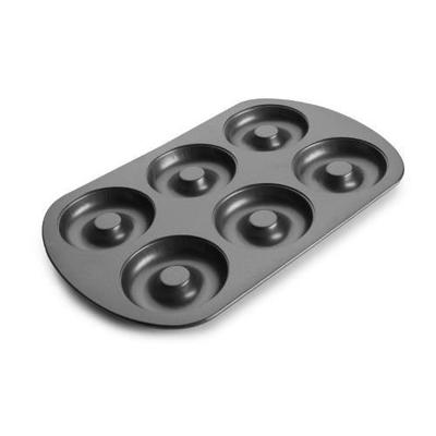 Baking Mold - Ibili - 827300 - Black - Diameter 8 Cm - 6 Molds Per Sheet