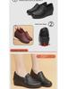 Scarpe con zeppa in pelle da donna primavera e autunno 2025 - Scarpe comode singole per mezza età e anziani