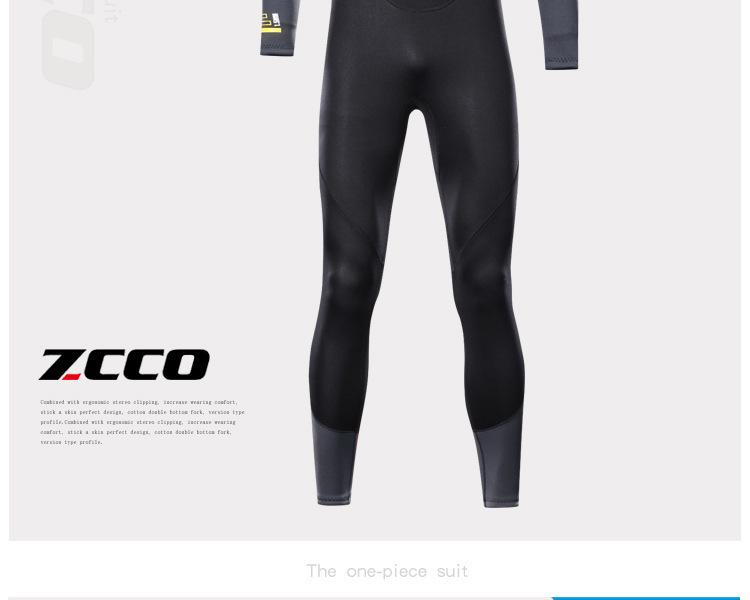 ZCCO Men's 1.5mm Wetsuit: Sun-Protection Surf & Snorkel Suit for Winter Warmth and Jellyfish Defense