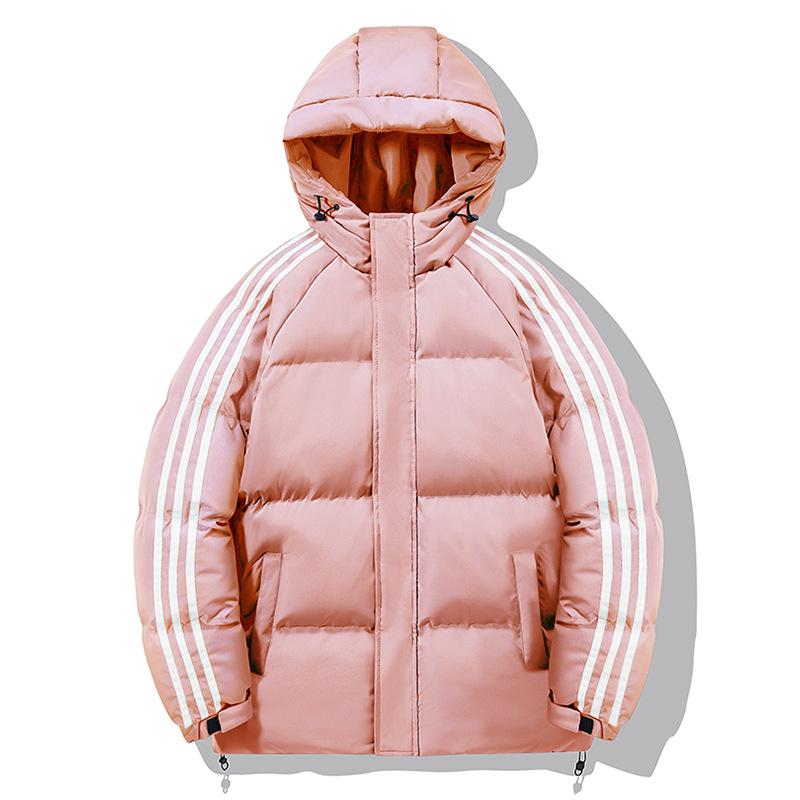 Stilvolle Herren Winter Daunen-Baumwolljacke mit Kapuze - Trendige, Warme, Dicke, Locker geschnittene Outerwear im Hong Kong Stil für Paare.
