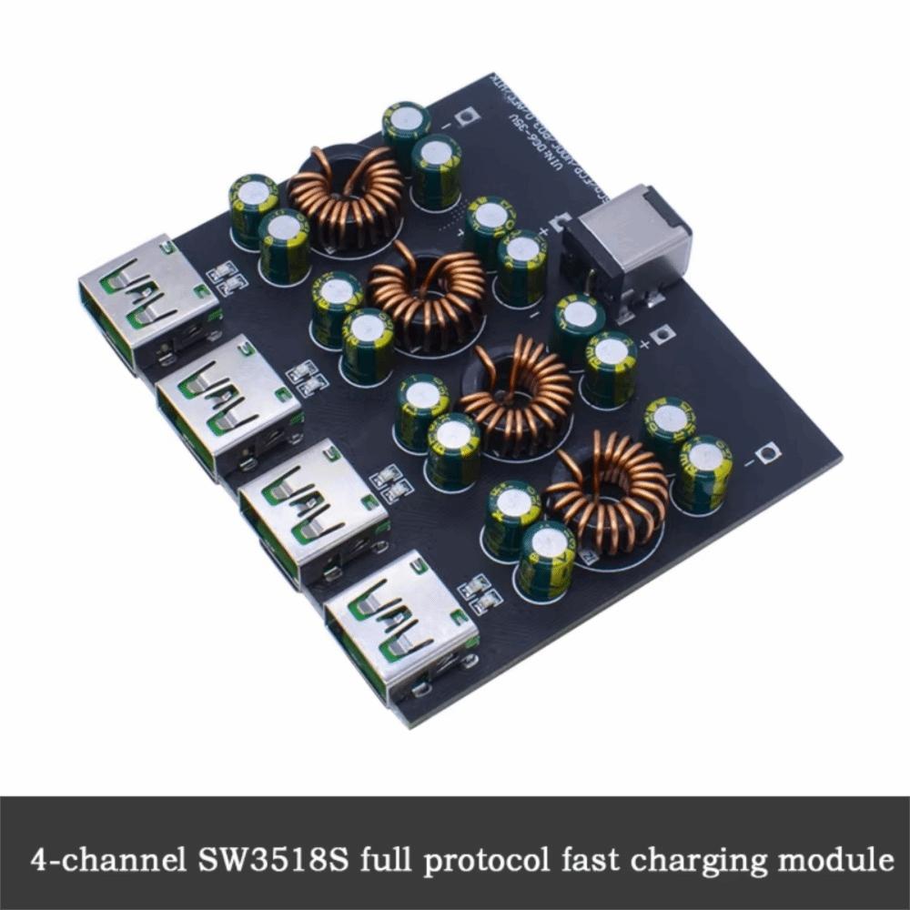 1 2 4 Way USB Type-C Quick Charge Adapter Step Down Buck Boost Module Mobile Phone Charging