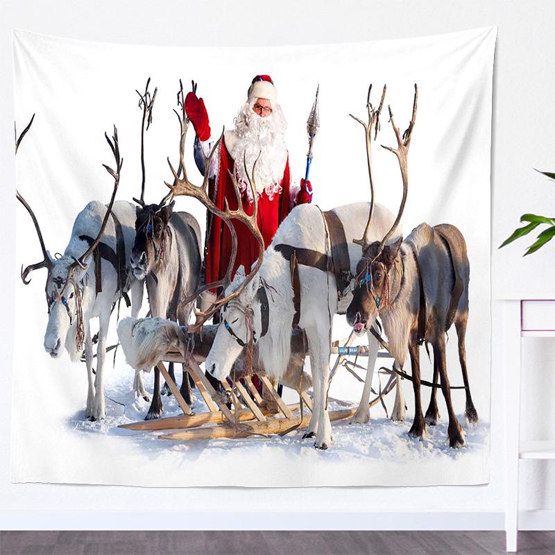 

Украшение дома, новогодняя вечеринка, рождественский гобелен с принтом, фон подходит для декора стен, тканевый фон Tapiz navideño 100x75cm