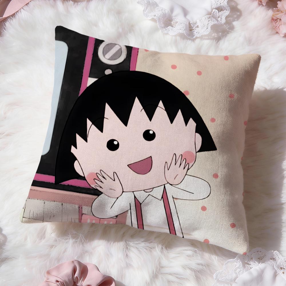 

Anime C-Chibi Maruko-chanS Cushion Cover Premium Comfort Reversible Pillow Cove -Two in One Design for Any Room & Car Interior 30cmx30cm