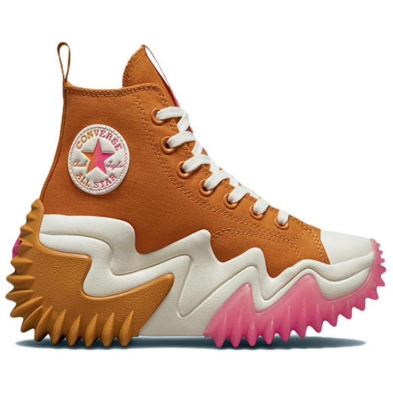 Converse Run Star Motion Casual & Comfortable High Top Canvas Shoes Unisex Brown & Yellow
