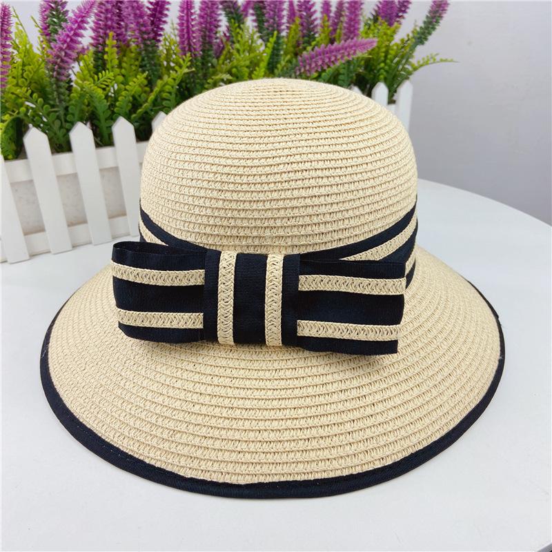 Hat Women's Spring and Summer Fashion Beach Sun Hat Fisherman Basin Hat Sunscreen Shade Foldable Casual Face Cover Straw Hat