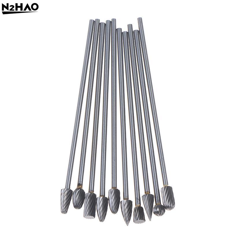 1/5PCS 3x6x100mm Long Single Cut Solid Carbide Rotary Burrs Set Rotary Tools Rotary Burrs Hard Alloy Rotary File Polishing Head