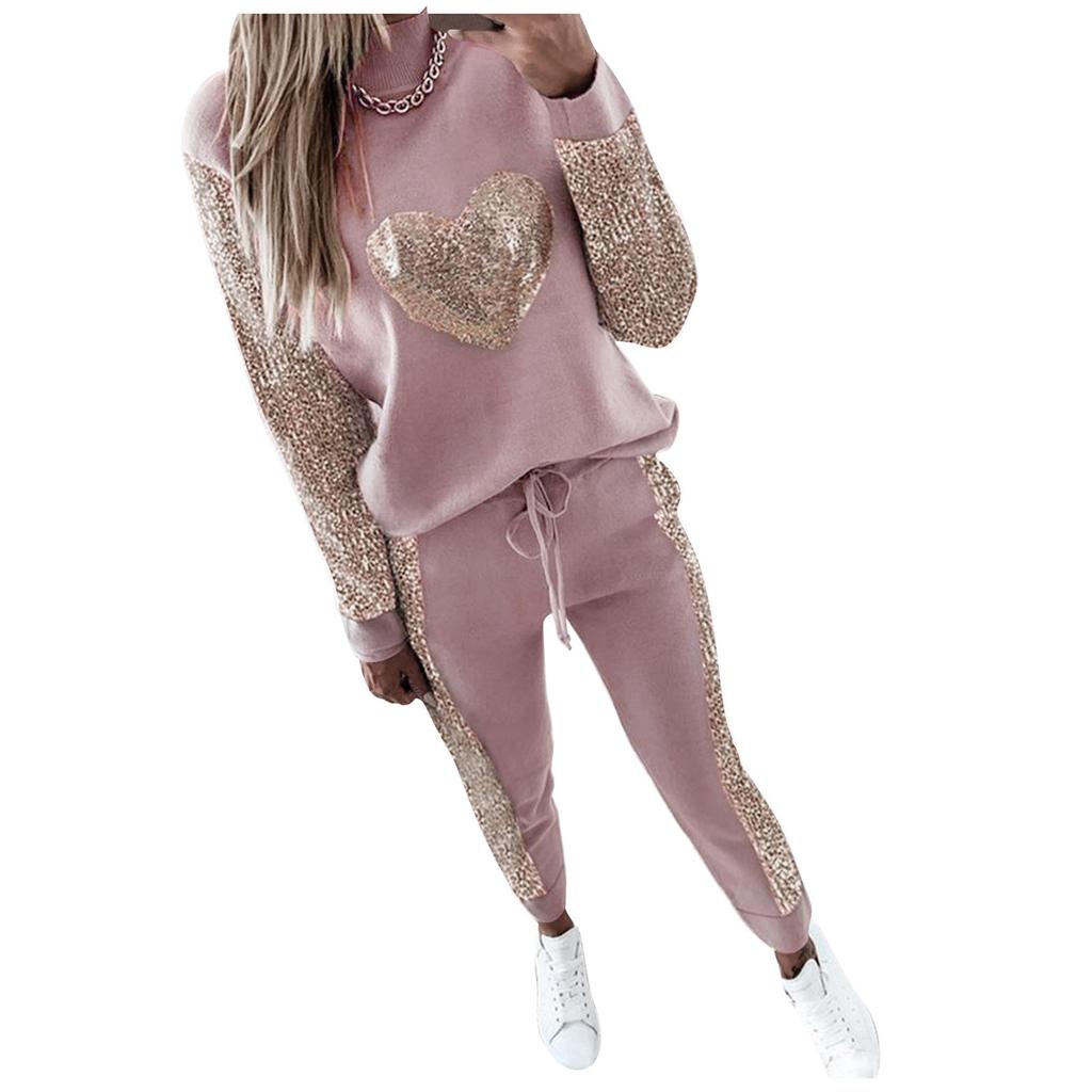 Buy FOK Fashion Women Love Sequin Suit 