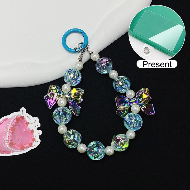 

Прозрачный простой бант из бисера, шнурок для мобильного телефона, анти-потеря, деловой шнурок для мобильного телефона, браслет, подходящий для iPhone