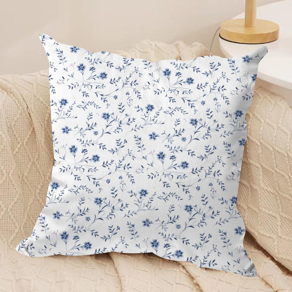 Fashion Small Florals Cushion Cover Pillowcase Ultra Soft Skin Friendly Fabric Cloud Like Comfort & Concealed Zipper