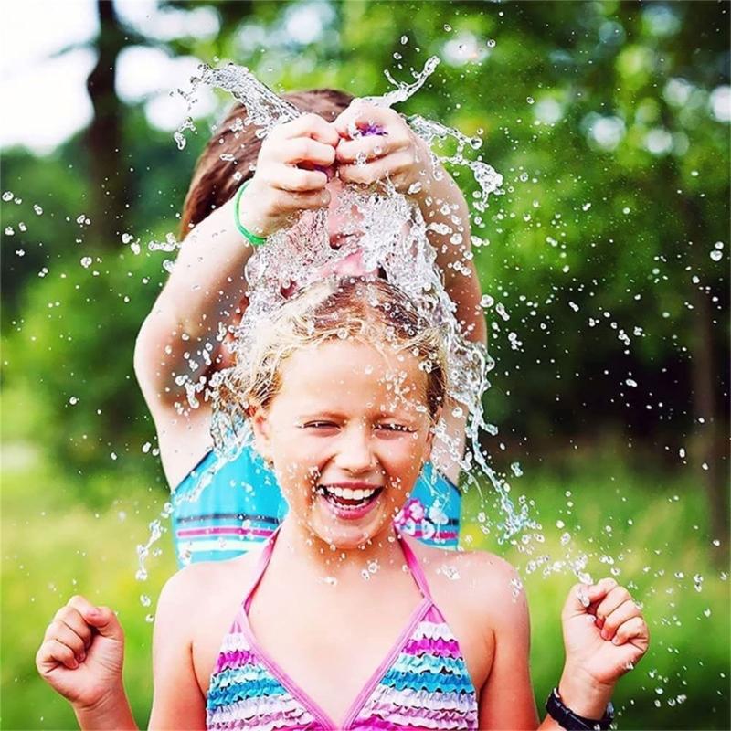 Kids Water Balloon Pressure Sprayer Set Includes 100Pcs Balloon For Outdoor Activities Practical Air Balloon Pump