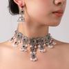 European Retro Tassel Necklace and Earring Set for Women