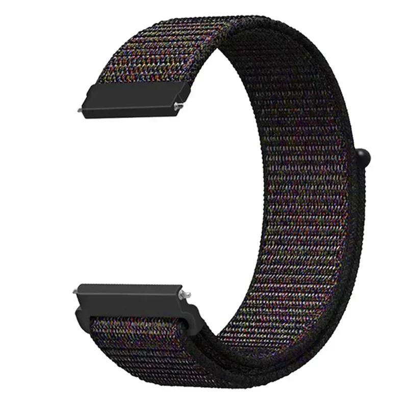 20mm Universal Kids Smart Sport Watch Band Nylon Loop Strap Adjustable Wristwatch Replacement Comfortable Children Watch Straps