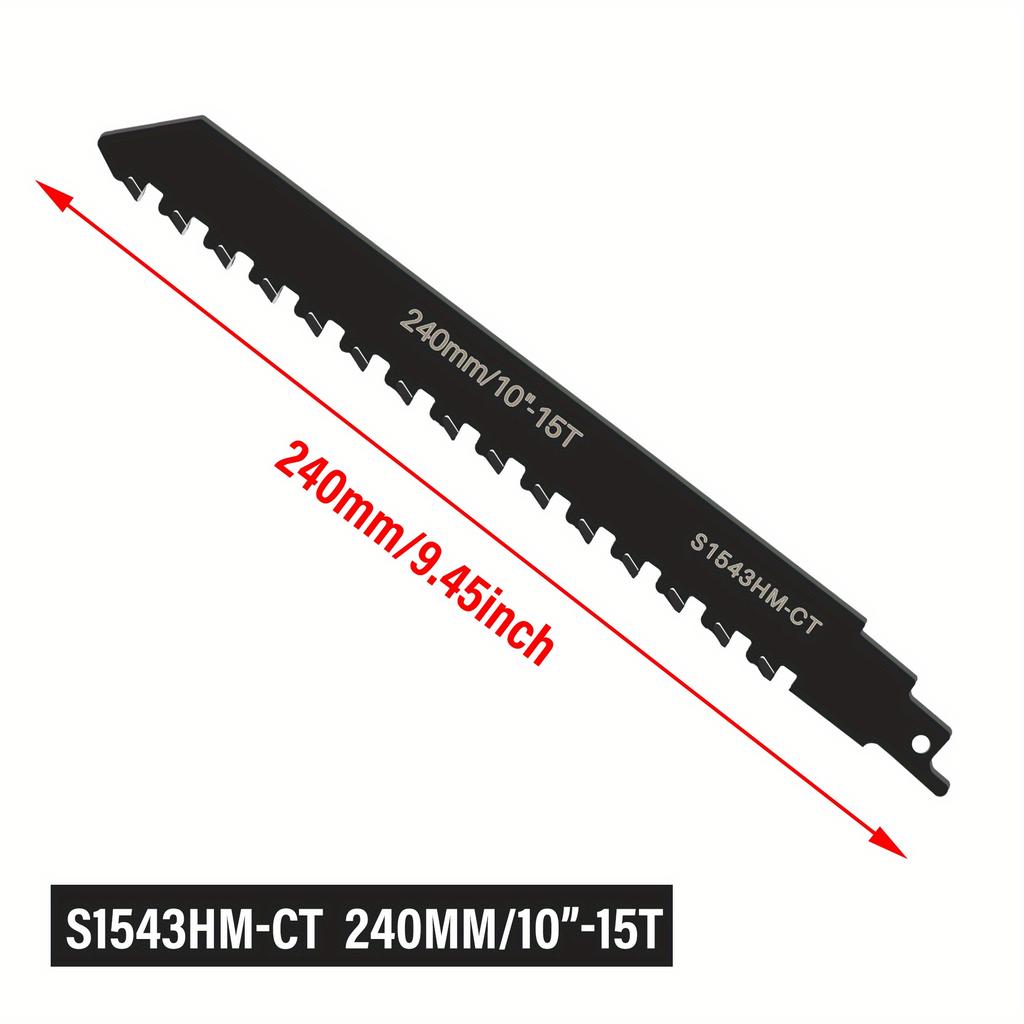 2/1 buc Pânză de ferăstrău reciproc profesională cu carbură 240/305/455/505mm Beton Placă de ciment Cărămidă Ferăstrău sabie Lemn Metal Demolare