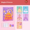 Creative Fairy Tale Hand Poke Painting Puzzle Dress Up Sticker Book Fabric Art Craze Poke Art  Kids