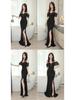 Sleek Nightclub Bodycon Evening Gown