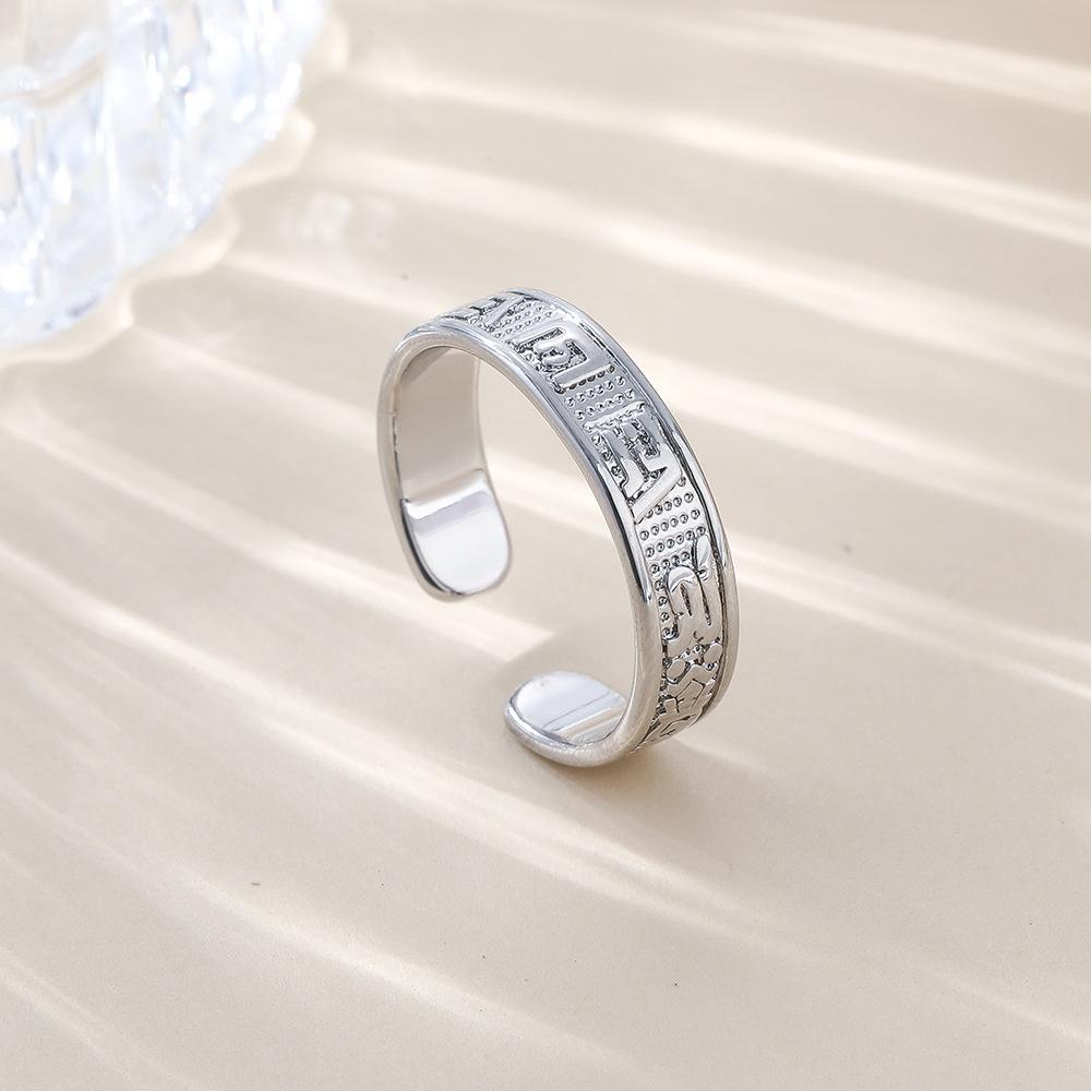 Fashion Temperament Copper Inlaid Zir*****Pen Ring Light Luxury Exquisite Personality Index Finger Ring Adjustable Ring Women