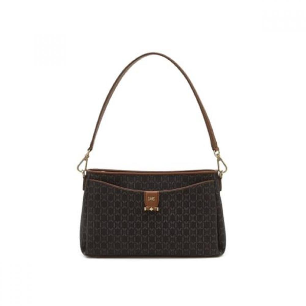 Daks Brown Dd Pattern Leather Shoulder Bag Dcba6e871w3