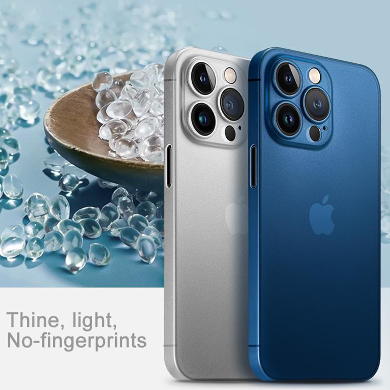 Translucent Ultra Thin PC Matte Case For iPhone 11 12 13 14 15 16 Pro Max 15 Plus Frosted Phone Cover Fundas