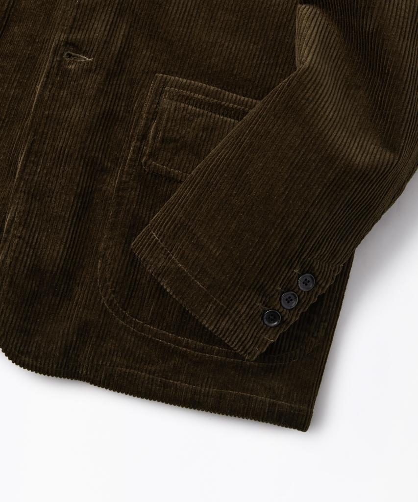 OUTSTANDING High Density Corduroy Classic 3-Button Jacket_Brown