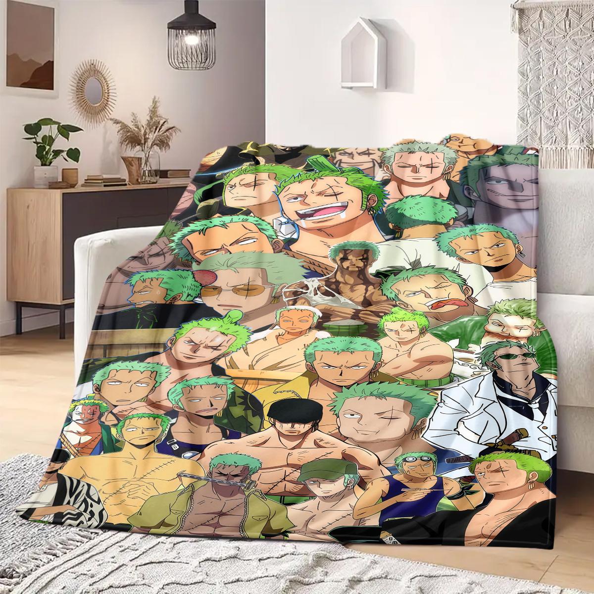 

Roronoa Zoro Print Blanket Warm Comfortable Flannel Blanket Suitable for Bedrooms,Sofas, Beds,Chairs,Travel 122 75x90cm