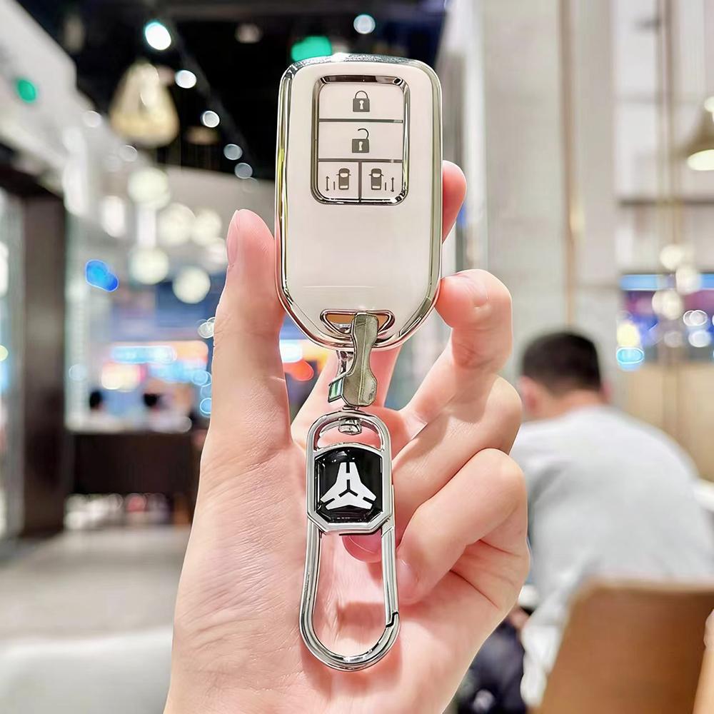 TPU Car Remote Key Case Cover for Honda Vezel City Civic Jazz BRV BR-V HRV Protector Shell Fob Keychain Auto Accessories