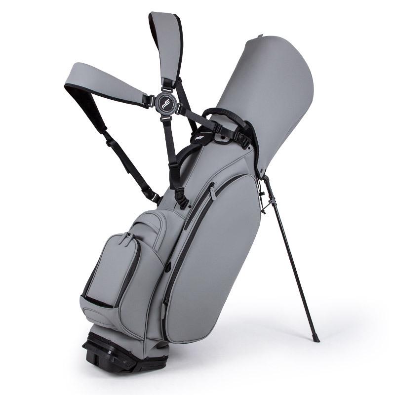 

PLAYEAGLE Frosted PU Leather Golf Stand Bag, Lightweight for Men & Women, Holds Full Set of Clubs. серый
