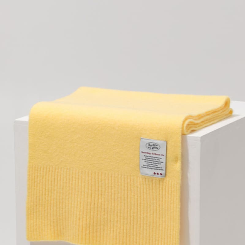 RECLOW Wool Touch Knit Muffler Lemon