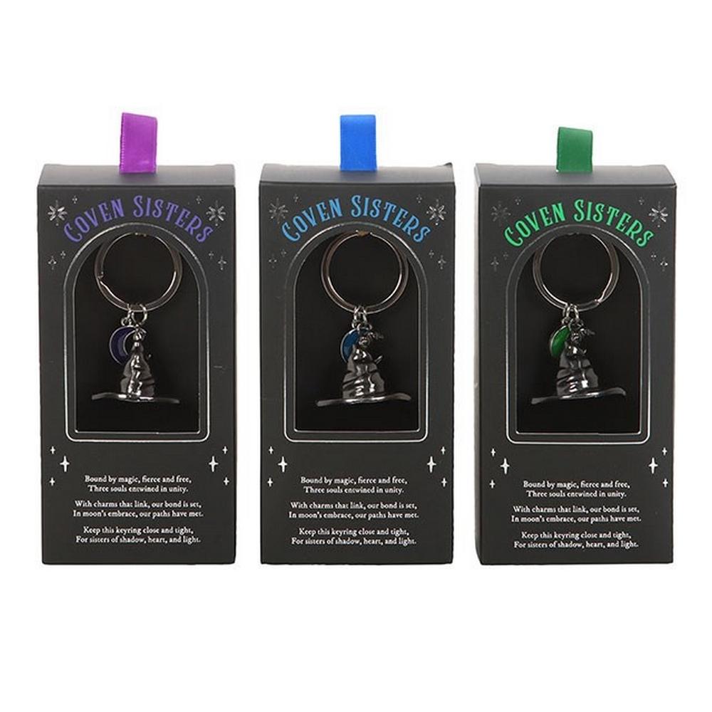 Something Different Coven Sisters Witch Hat Keyring (Pack of 3)