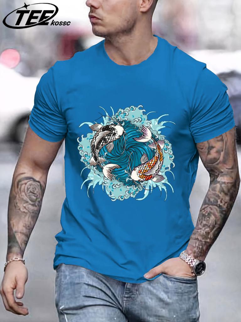 Japanese Harajuku Waves Koimen T Shirt Fashion Casual Short Sleeve Cotton Vintage Tee Shirts Hip Hop Crewneck Unisex Clothes