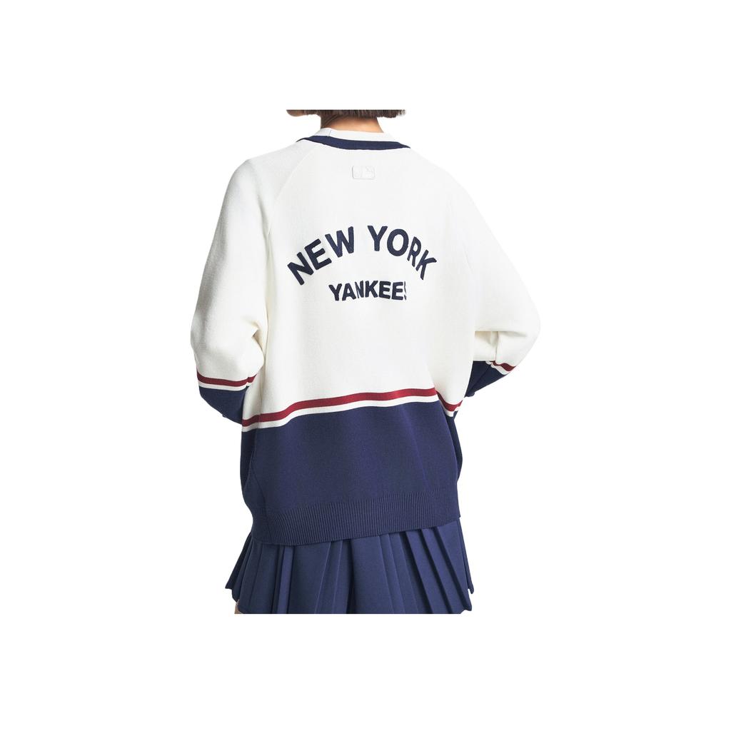 New MLB Varsity New York Yankees Knitwear Unisex Cream 3AKCV0144-50CRS