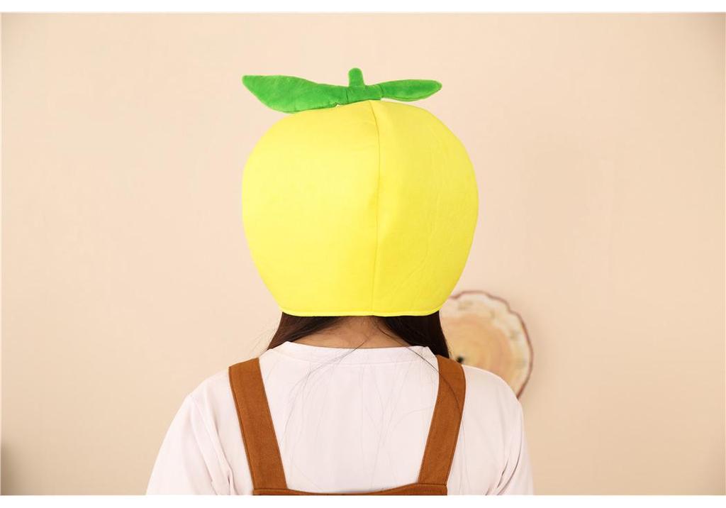 Adorable Lemon Headgear Plush Toy Hat for Photos