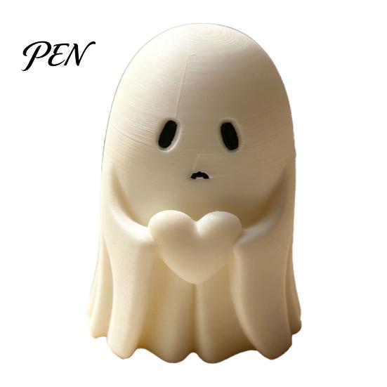 Small Flat Surface Decor Halloween Ghost Figurine, 3D Printed Cute Rock Statue, Mini Sculpture Funny Coffee Table Centerpieces Shelf Mantel Ornaments